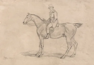 Ralph John Lambton sobre su cazador, "Undertaker"