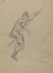 Sir Charles Blunt Caza del jabalí y huida del tigre: estudio para uno de los cuatro cuadros de Ward ejecutados en 1815