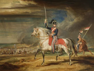 Sir John Leicester, Bt, Ejercitando Su Regimiento de Caballería de Cheshire en las Arenas de Liverpool, 1824