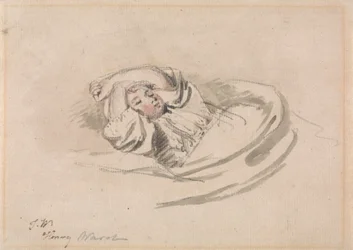 El hijo del artista, Henry, dormido