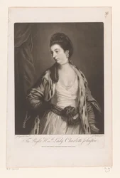 Portret de Charlotte Johnstone El Derecho Honorable. Lady Charlotte Johnston (título sobre objeto)