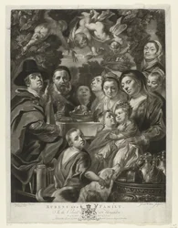 Retrato de Jacques Jordaens con sus padres, hermanos y hermanas Rubens y familia (título sobre objeto) Pinturas de The Houghton Gallery (título de la serie) The Houghton Gallery (título de la serie)