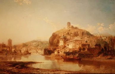 Castillo Katz en el río Rin