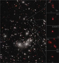 Protocúmulo de galaxias (imagen NIRCam)
