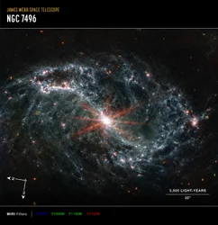 NGC 7496 (Imagen de brújula MIRI)