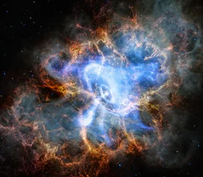 La Nebulosa del Cangrejo (compuesto Webb/Chandra)