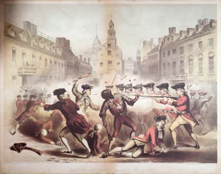 Muerte de Crispus Attucks en la Masacre de Boston, 5 de marzo de 1770, 1856