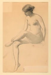 Desnudo femenino sentado