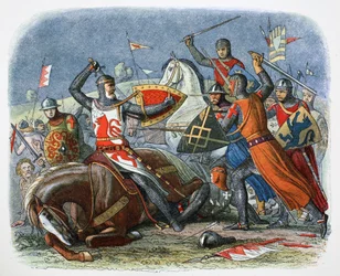 Muerte de Simón de Montfort, Batalla de Evesham, Worcestershire, 1265