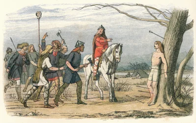 Edmund, rey de Anglia Oriental, asesinado por los daneses