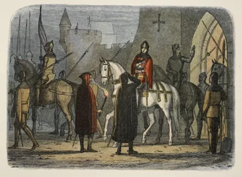 Enrique V marcha contra los Lollards, de A Chronicle of England BC 55 to AD 1485, pub. Londres, 1863