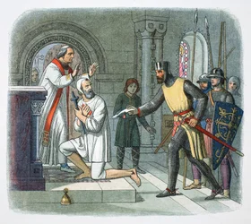 Hubert de Burgh sacado del santuario en Boisars, Francia, 1232