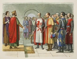 El rey Enrique III y su parlamento, Westminster, 1258, de 