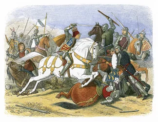 Rey Ricardo III en el campo de Bosworth