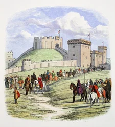 Matilda tiene permiso para retirarse de Arundel, Sussex, 1139, 1864