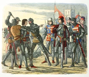 Asesinato del príncipe Eduardo tras su captura por el rey Eduardo IV, 1471, 1864