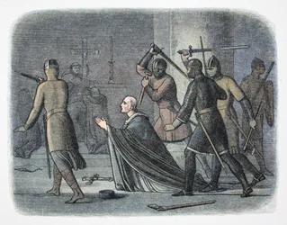 Asesinato de Thomas Becket, catedral de Canterbury, Kent, 1170 1864