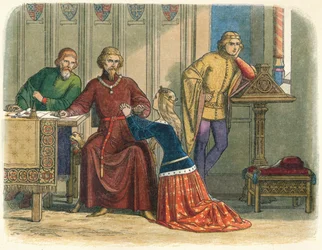 La Reina Ana intercede por Sir Simon Burley, 1388 1864