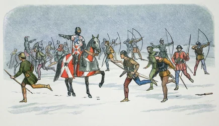 Estrategia de Lord Fauconberg en la Batalla de Towton, Yorkshire, 1461, 1864