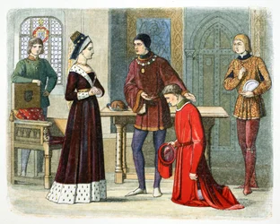 El Conde de Warwick se somete a la Reina Margarita, 1470, 1864