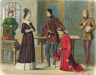 El Conde de Warwick se somete a la Reina Margarita, 1470, 1864
