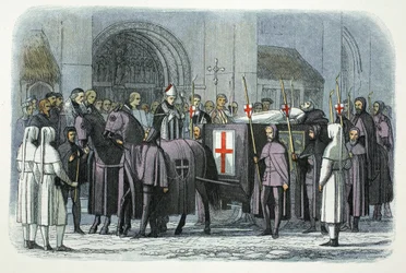 El cuerpo de Ricardo II llevado a la Catedral de San Pablo, Londres, 1400 1864