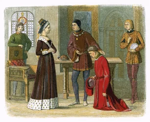 El conde de Warwick se somete a la reina Margarita