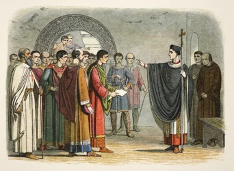 Tomás Becket prohíbe al Conde de Leicester dictar sentencia sobre él.