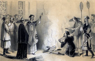 Quema de los libros chinos, siglo III a.C., 1847