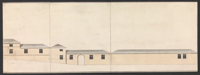 Cobham Hall, Kent: Elevación de los establos