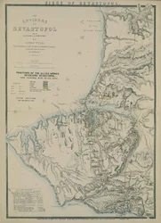 Mapa de los alrededores de Sebastopol, 1854