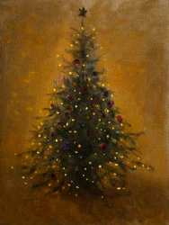 Árbol de Navidad iluminado