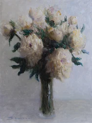 Ramo de peonías blancas