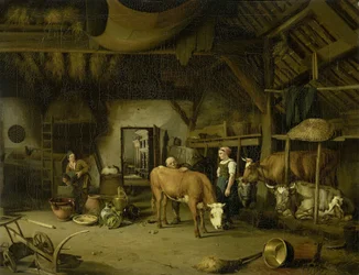 Interior campesino, c.1830-1860 (óleo sobre lienzo)