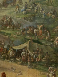 Detalle de Excavación del canal de Gante (óleo sobre lienzo)