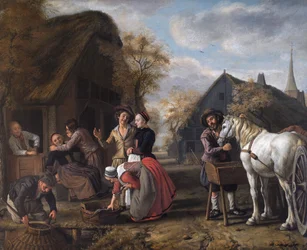 Una escena de pueblo