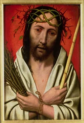 Cristo coronado de espinas (óleo sobre roble)