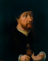 Enrique III de Nassau Breda (Nassau-Breda) (1483-1538) - Enrique III de Nassau-Breda - Pintura de Jan Gossaert (o Gossart, dit Mabuse) (ca. 1478-1532) - ca 1531 - Óleo sobre madera - 44x3 - Museo Nacional de Arte de Cataluña, Barcelona