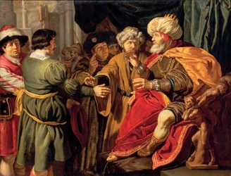 José interpretando los sueños del Faraón (óleo sobre lienzo)