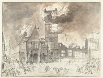 Incendio en el antiguo ayuntamiento de Ámsterdam