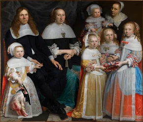 Meyndert Sonck con esposa e hijos, 1662