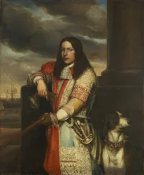 Holandés: Engel de Ruyter (1649-83). Vicealmirante, hijo de Michiel Adriaensz de Ruyter Retrato de Engel de Ruyter