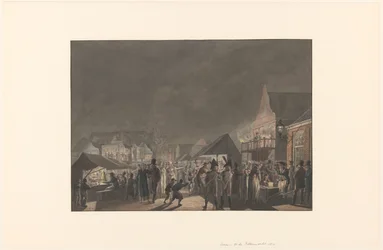 Feria en el Botermarkt de Amsterdam, 1810