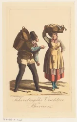 Scheveningen tipos de pescadores Schevelingsche Visch Boer y Boerin (título sobre el objeto)
