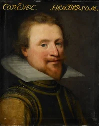Retrato de Sir Robert Henderson de Tunnegask, c.1609-1633 (óleo sobre tabla)