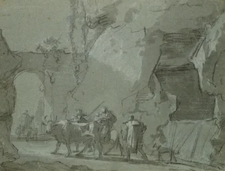 Pastores frente a un arco, c.1650-52