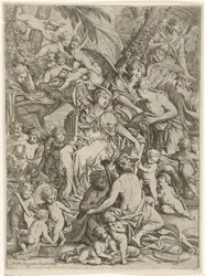 H. Cecilia con órgano en mano