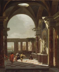Capricho Arquitectónico con Figuras Orientales