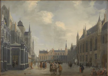 Plaza Burg en Brujas, 1672