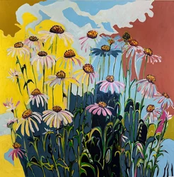 Flor de cono, 2024 (acrílico sobre lienzo)